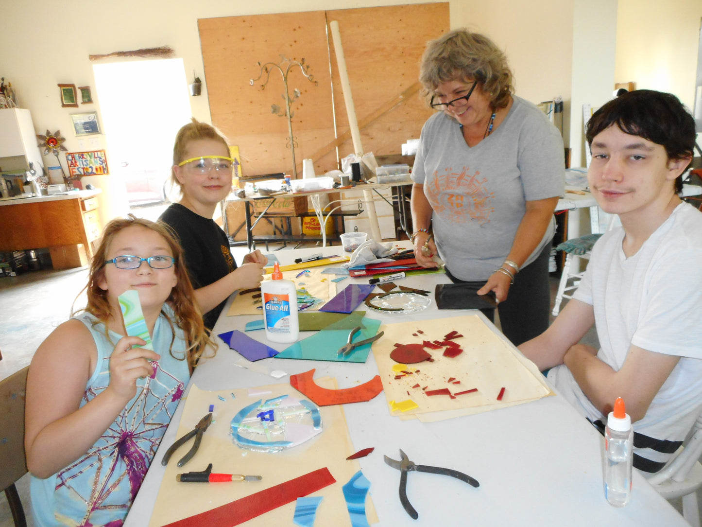 Fused glass suncatcher workshop March 15, 2025